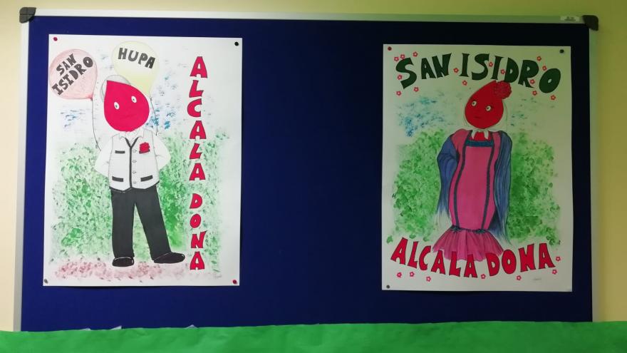 Decoración con motivo de San Isidro en el Pabellón Docente