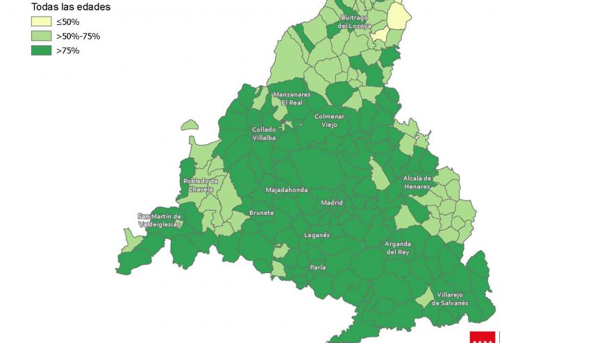 mapa comunidad en tonos verdes