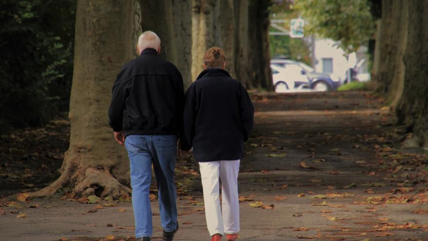 Pareja mayor paseando