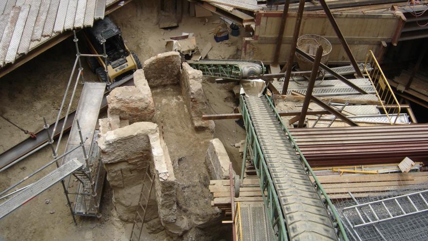 Image of the archaeological excavation in calle Santiago nº 5