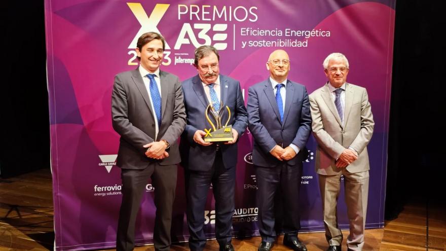 Domingo del Cacho y Javier Renes recogen el Primer Premio de Eficiencia energética y Sostenibilidad otorgado por A3E