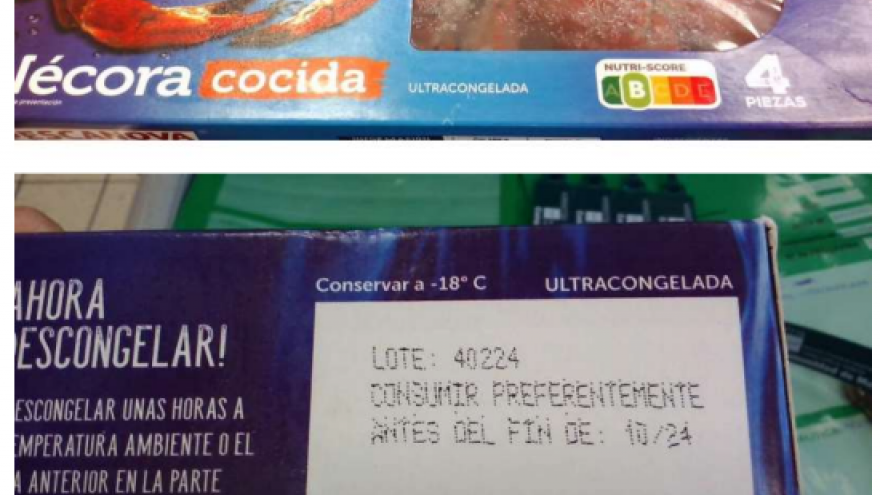 Envase del producto objeto de la alerta