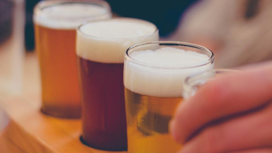 distintos tipos de cerveza alineadas