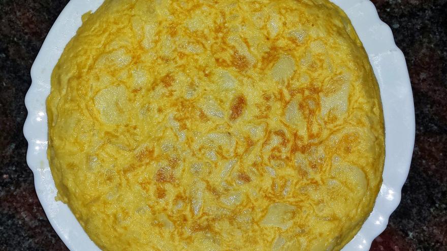 Tortilla en un plato