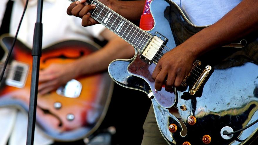 two electric guitars
