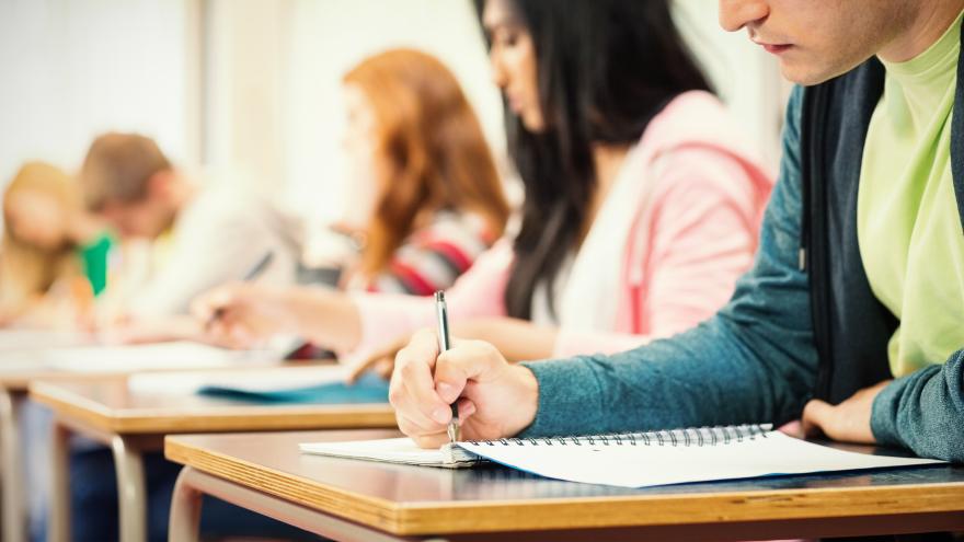 students studying