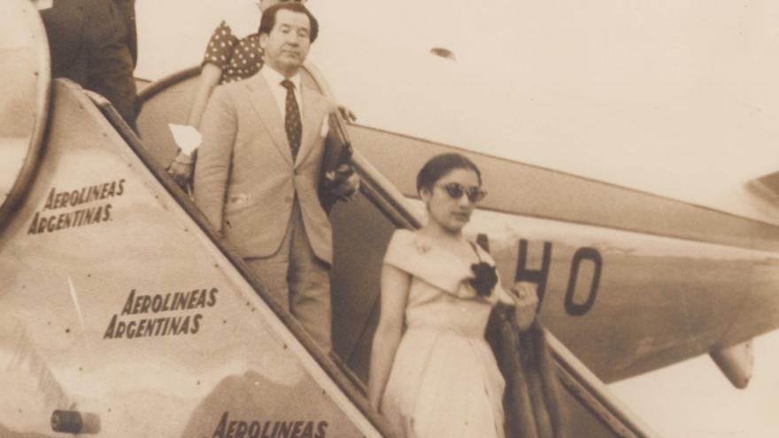 Valderrama y Abril en su gira americana en 1954