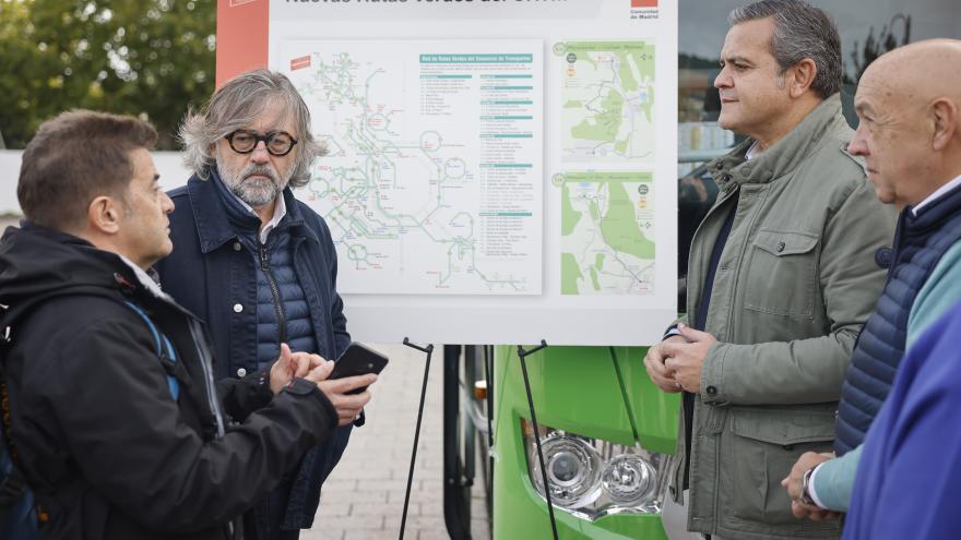 Jorge Rodrigo en la presentación en Moralzarzal dos nuevas rutas verdes 