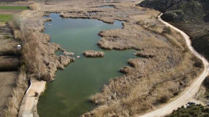 Espacios Naturales Protegidos. Laguna de San Juan. Vista aérea