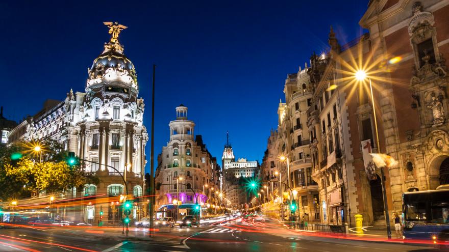 Una instantánea de Madrid en navidad