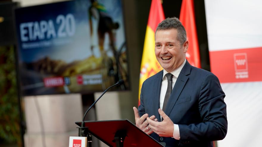 Mariano de Paco Serrano at the presentation of the 20th stage of the 78th edition of the Vuelta Ciclista a España