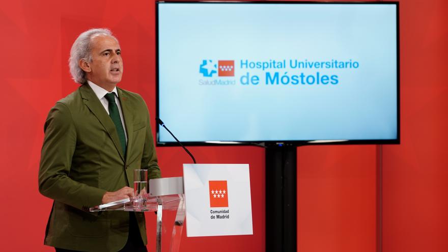 Enrique Ruiz Escudero rueda de prensa tele hospital mostoles