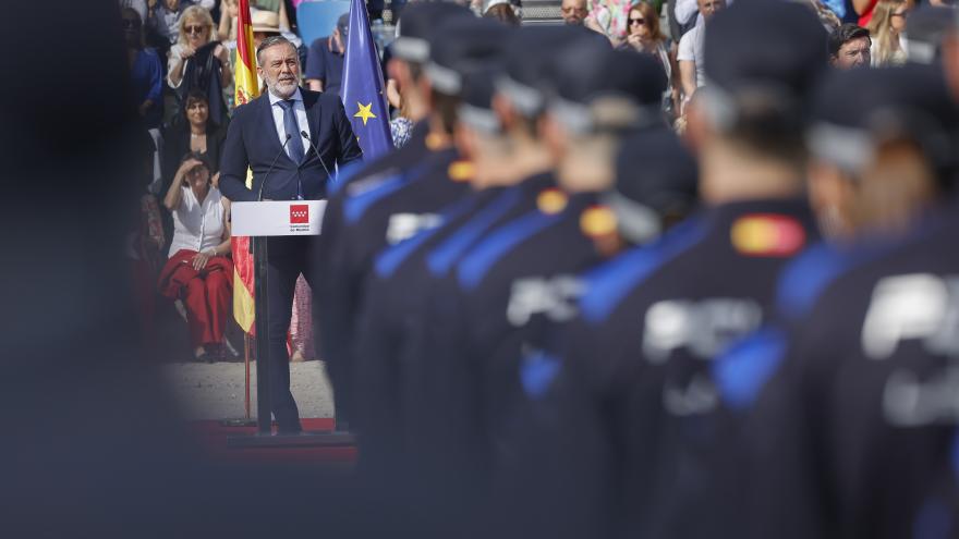 El consejero interviniendo en el acto