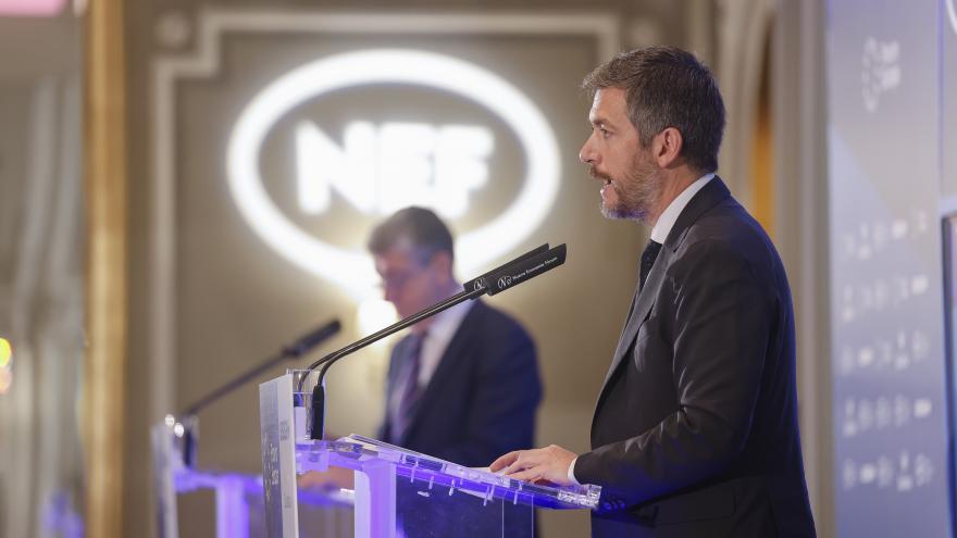 El consejero Miguel Ángel García Martín en el encuentro informativo de Nueva Economía Fórum