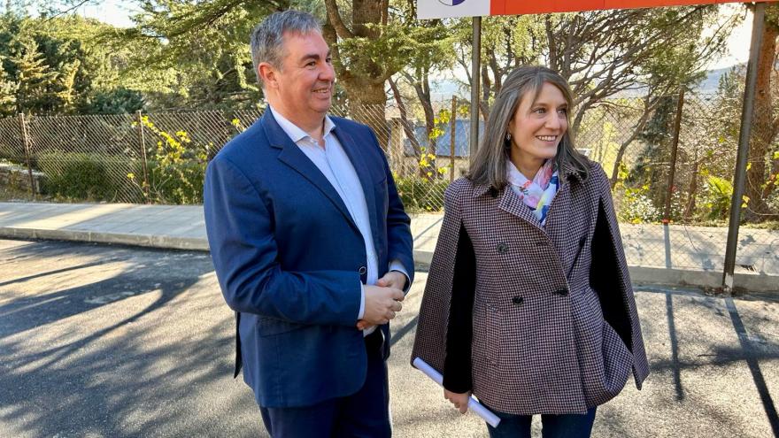 El viceconsejero José Antonio Sánchez durante su visita a San Lorenzo de El Escorial