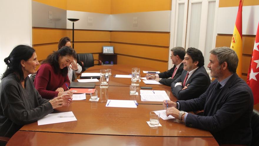 David Pérez durante la reunión