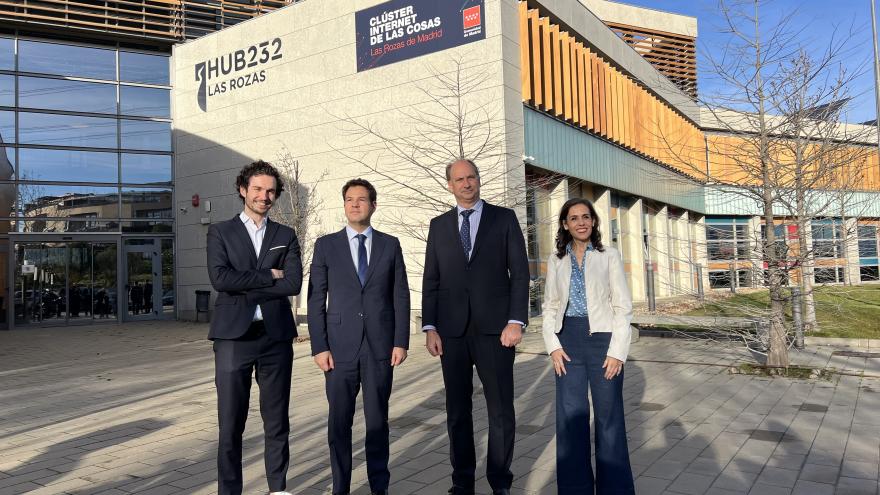 El consejero Miguel López-Valverde durante un acto en Las Rozas de Madrid