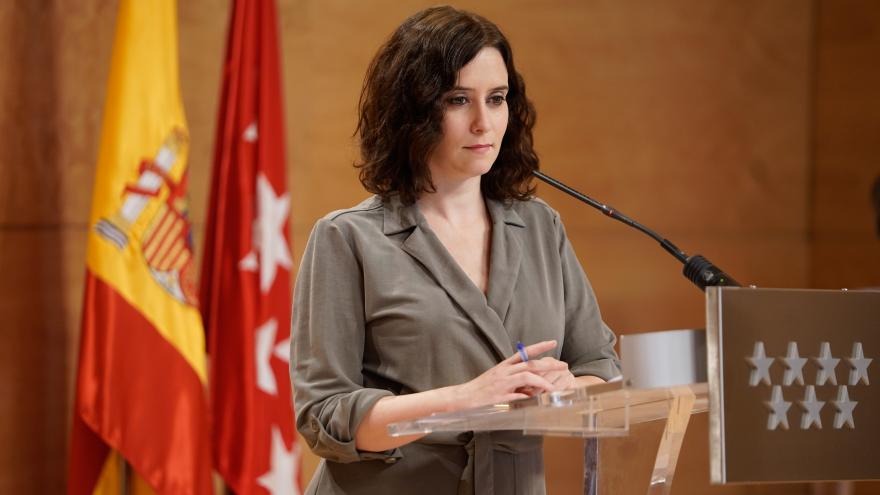 Isabel Díaz Ayuso ofrece una rueda de prensa en la Real Casa de Correos