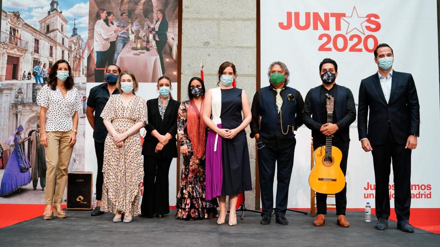 Isabel Díaz Ayuso durante la presentación del plan Juntos 2020