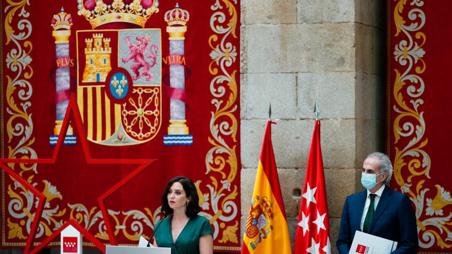 Isabel Díaz Ayuso durante la presentación de la Estrategia frente al COVID-19