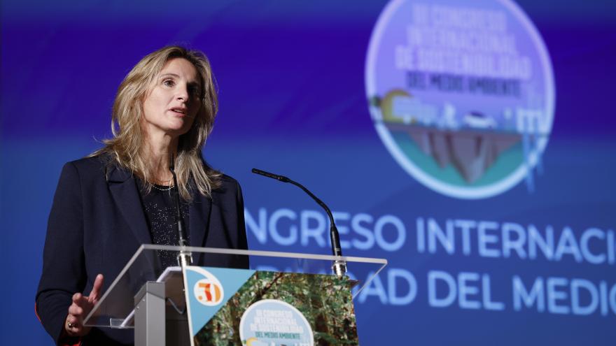 La consejera en el atril