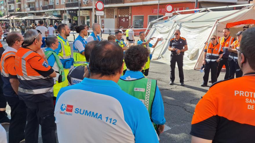 Profesionales del SUMMA112 trabajando en los encierros de San Sebastián de los Reyes
