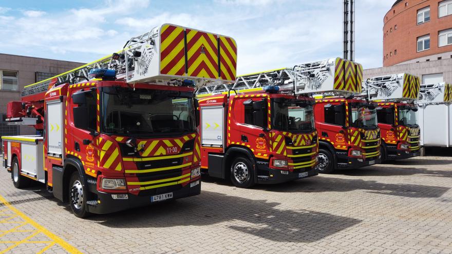 Nuevos vehículos autoescalera para los bomberos de la Comunidad de Madrid Nuevos vehículos autoescalera para los bomberos de la Comunidad de Madrid