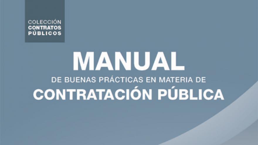 Portada del Manual de buenas prácticas en materia de contratación pública