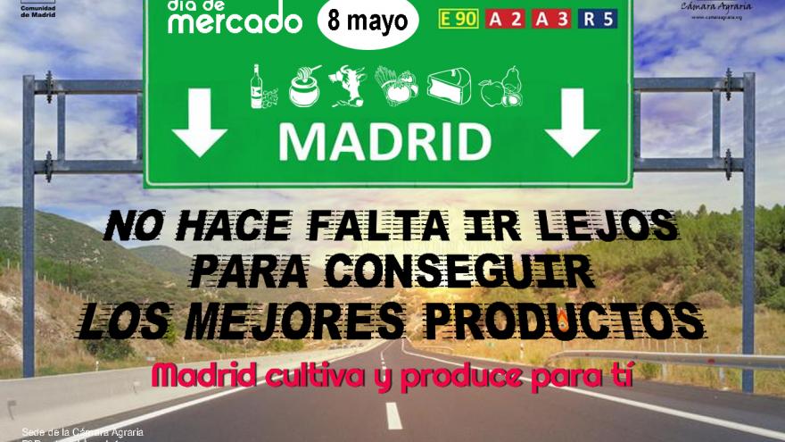 Cartel del día del mercado 8 de mayo 