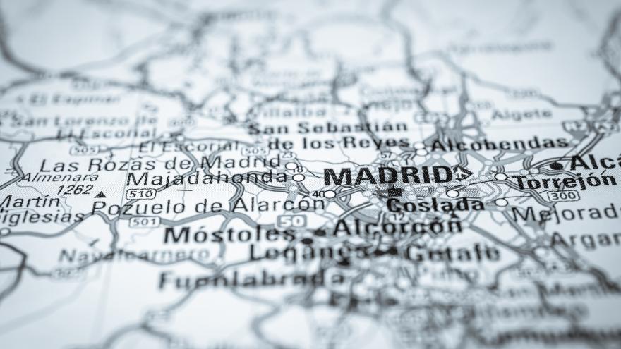 Mapa de Madrid con nombre de municipios 