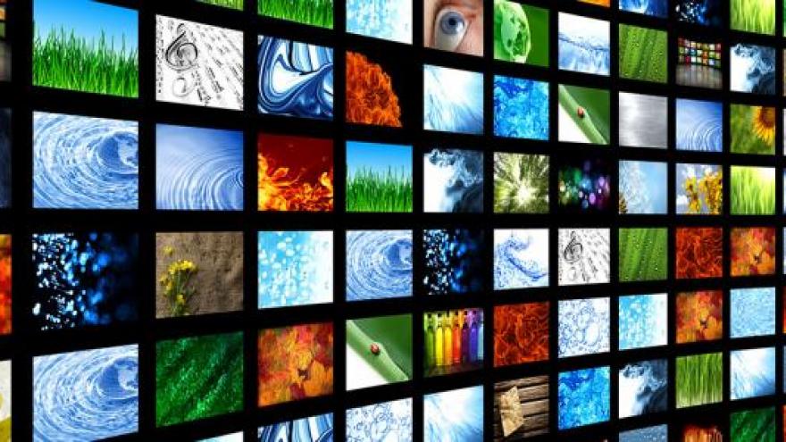 panel of television screens