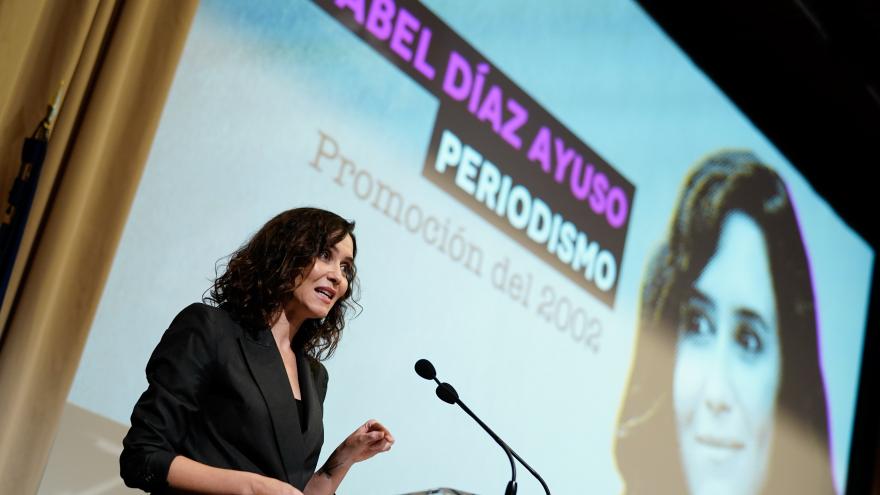 La presidenta durante su discurso al recibir el reconocimiento