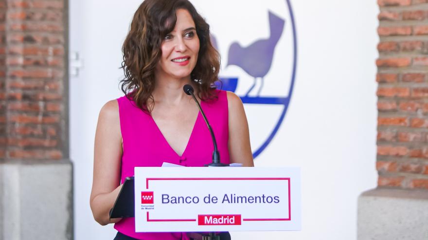 La presidenta en su visita al banco