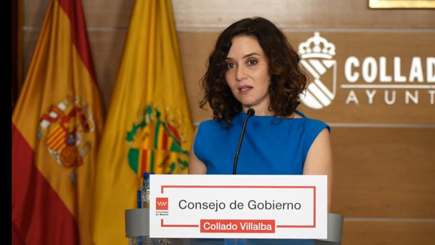 La presidenta durante su intervención en la rueda de prensa