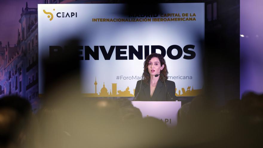 La presidenta durante su intervención en el foro