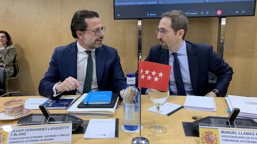 El consejero Javier Fernández-Lasquetty durante la reunión