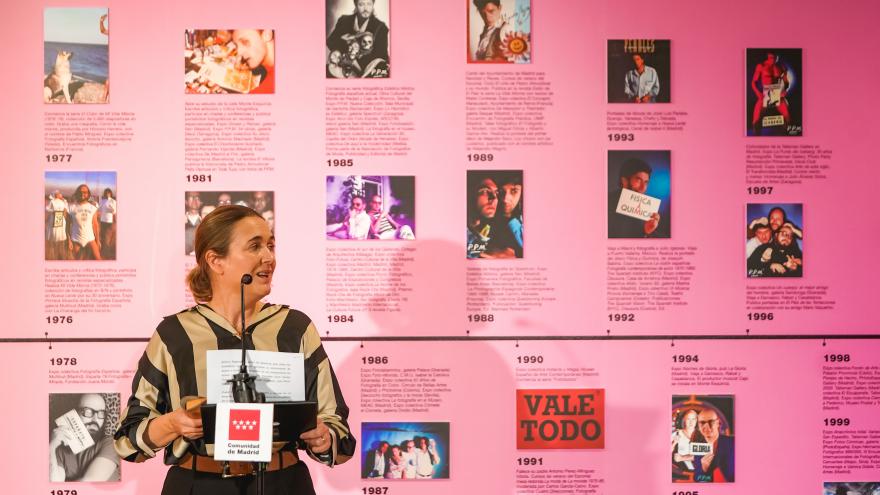 La consejera Marta Rivera durante la presentación de la exposición