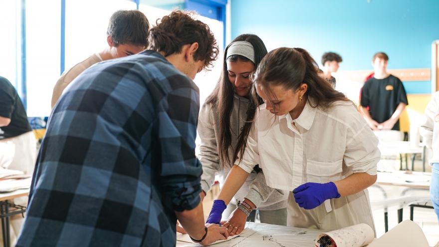 Unos alumnos de la ESO