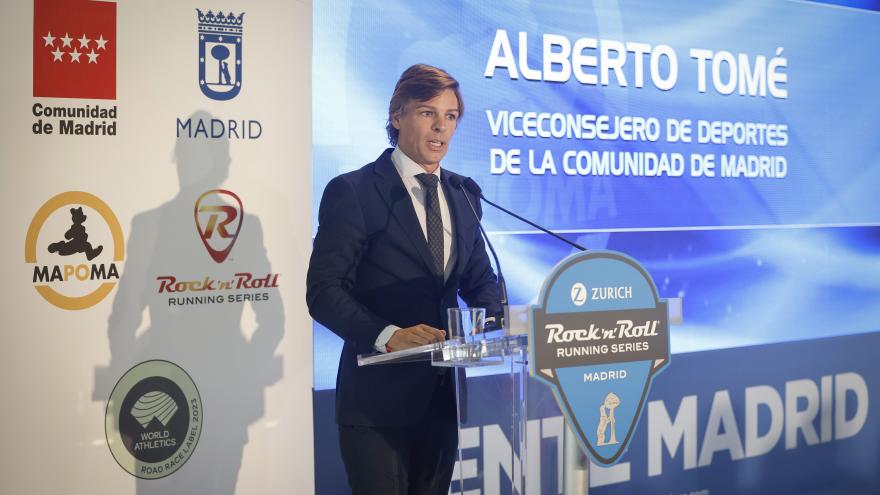 El director de Deporte durante su intervención en la presentación