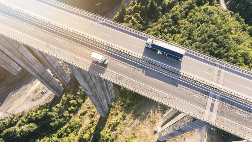 A bridge on a highway