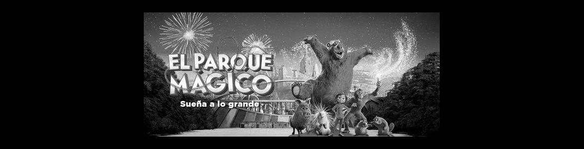 El parque magico imagen en la que se ven a los personajes animados de la película El Parque Mágico