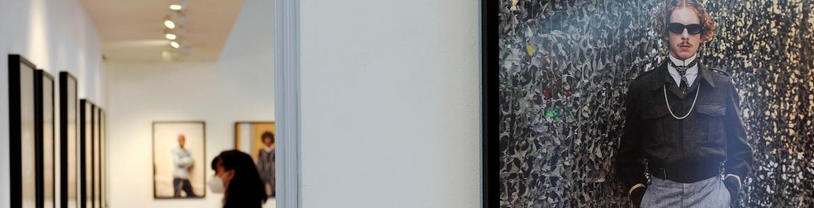 Visitor at an exhibition