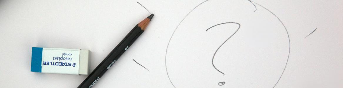 Imagen lápiz e interrogación