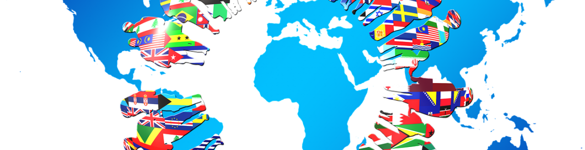 continentes con banderas