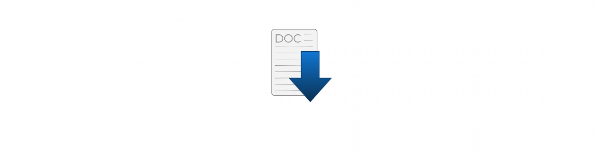 Icono de descarga de  fichero de Word