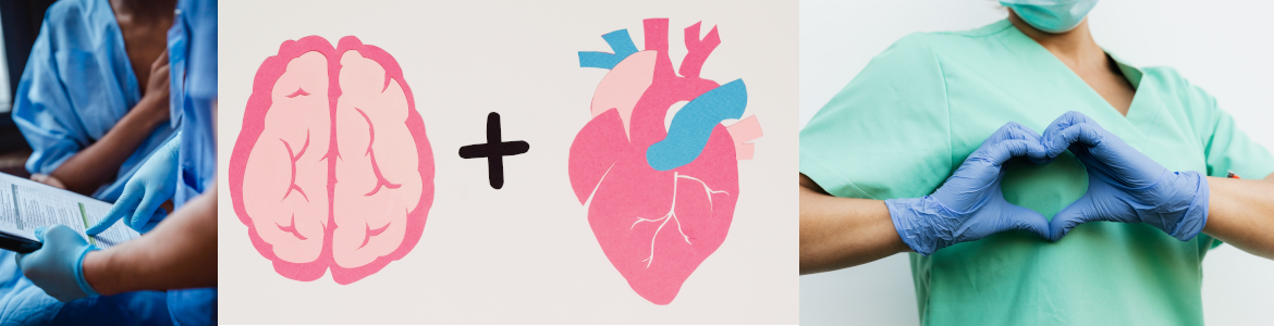 Imagen de revisión, cerebro y corazón