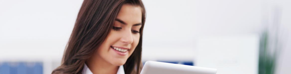 girl with tablet