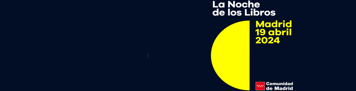 Logotipo de media luna amarilla sobre fondo azul noche