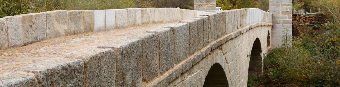 Bridge next to Monastery on the Guadarrama River in San Lorenzo de El Escorial and El Escorial (Madrid)
