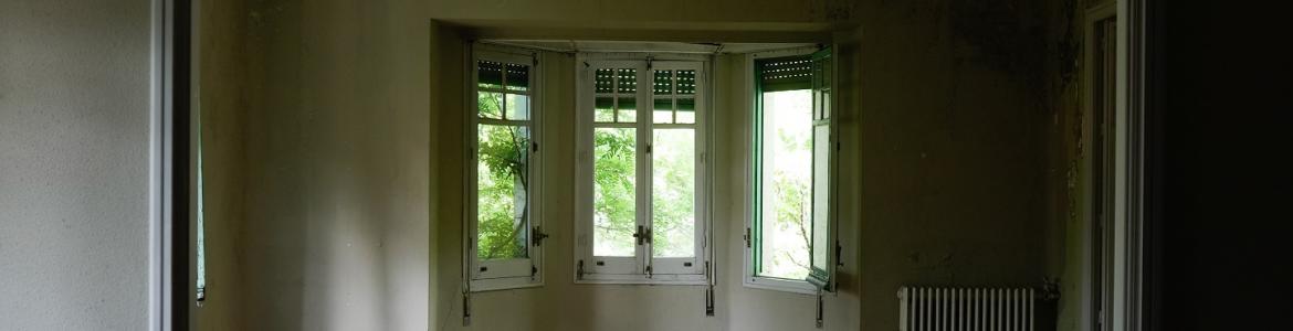 interior image of a house with a bay window